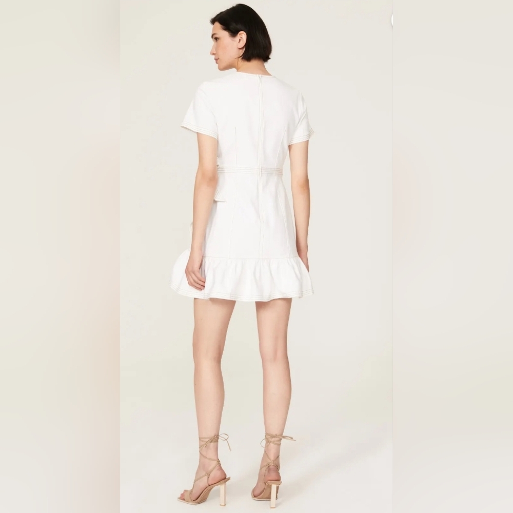 Denim Josi Dress in WhiteCinq a SeptColor: White - Picture 10 of 13
